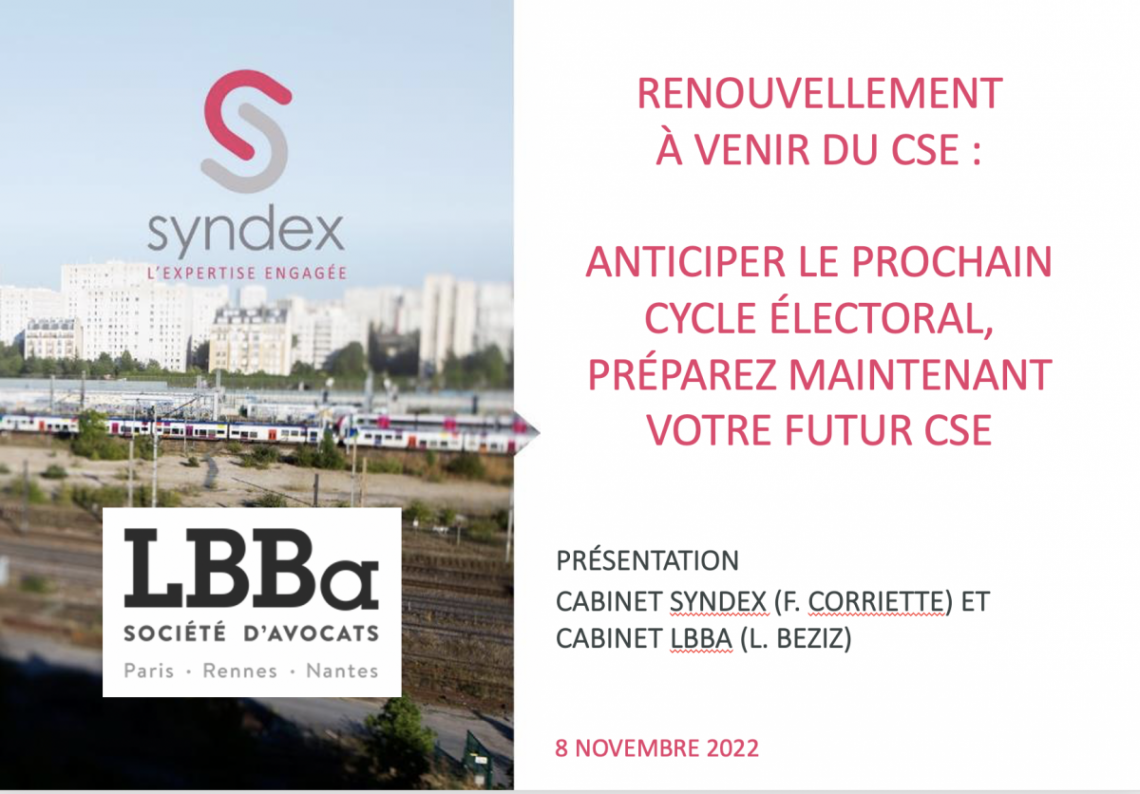 couverture du support de présentation du webinaire « Anticiper le prochain cycle électoral : préparez maintenant votre futur CSE ! »